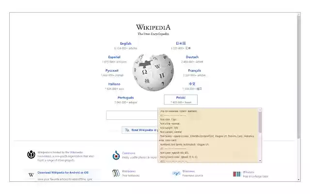Font inspector from Chrome web store to be run with OffiDocs Chromium online Font inspector from Chrome web store to be run with OffiDocs Chromium online