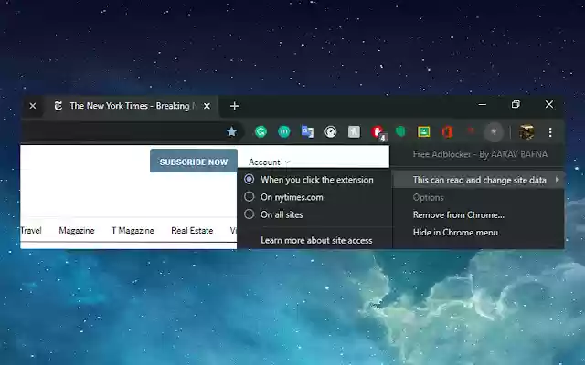 Free Adblocker By AARAV BAFNA from Chrome web store to be run with OffiDocs Chromium online Free Adblocker By AARAV BAFNA from Chrome web store to be run with OffiDocs Chromium online