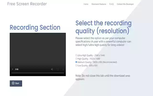 Free Screen Recorder from Chrome web store to be run with OffiDocs Chromium online Free Screen Recorder from Chrome web store to be run with OffiDocs Chromium online