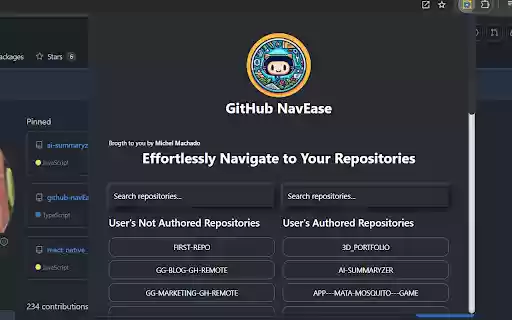 GitHub NavEase from Chrome web store to be run with OffiDocs Chromium online GitHub NavEase from Chrome web store to be run with OffiDocs Chromium online