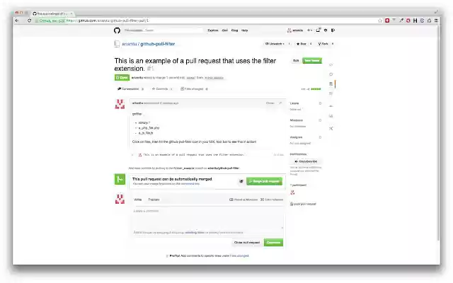 Github Pull Filter from Chrome web store to be run with OffiDocs Chromium online Github Pull Filter from Chrome web store to be run with OffiDocs Chromium online