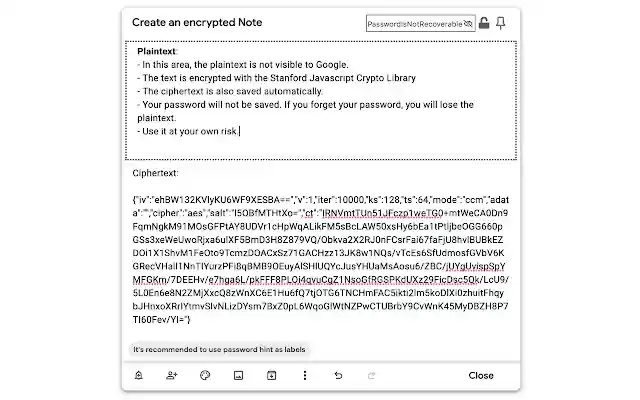 Google Keep Encryptor from Chrome web store to be run with OffiDocs Chromium online Google Keep Encryptor from Chrome web store to be run with OffiDocs Chromium online