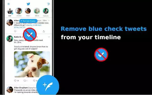 Hide Blue Checks from Chrome web store to be run with OffiDocs Chromium online Hide Blue Checks from Chrome web store to be run with OffiDocs Chromium online