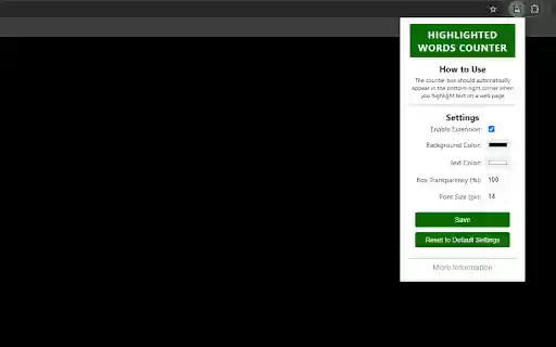 Highlighted Words Counter from Chrome web store to be run with OffiDocs Chromium online Highlighted Words Counter from Chrome web store to be run with OffiDocs Chromium online