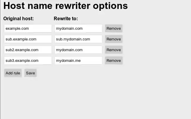 Host name rewriter from Chrome web store to be run with OffiDocs Chromium online Host name rewriter from Chrome web store to be run with OffiDocs Chromium online