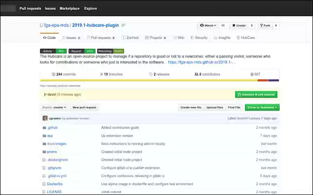 HubCare Check GitHub repositories health from Chrome web store to be run with OffiDocs Chromium online HubCare Check GitHub repositories health from Chrome web store to be run with OffiDocs Chromium online