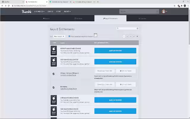 HumbleBundle Keys Clipboard from Chrome web store to be run with OffiDocs Chromium online HumbleBundle Keys Clipboard from Chrome web store to be run with OffiDocs Chromium online