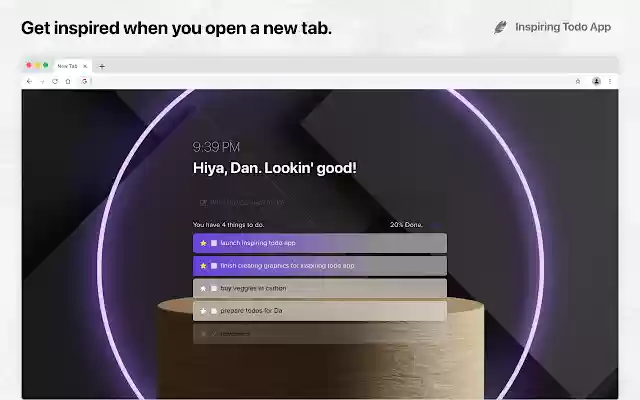 Inspiring Todo App from Chrome web store to be run with OffiDocs Chromium online Inspiring Todo App from Chrome web store to be run with OffiDocs Chromium online
