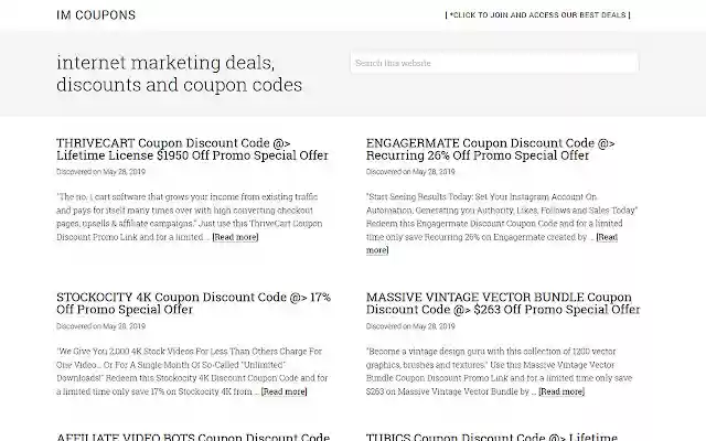 Internet Marketing Deals and Discount Coupons from Chrome web store to be run with OffiDocs Chromium online Internet Marketing Deals and Discount Coupons from Chrome web store to be run with OffiDocs Chromium online