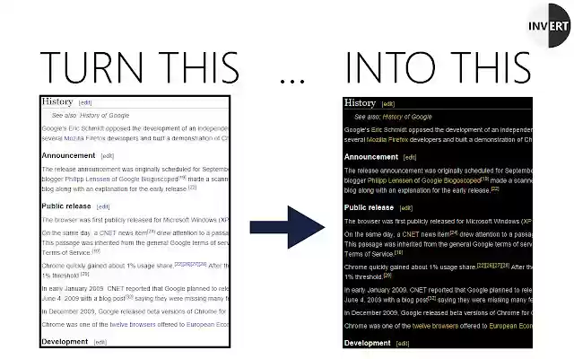 Invert! from Chrome web store to be run with OffiDocs Chromium online Invert! from Chrome web store to be run with OffiDocs Chromium online