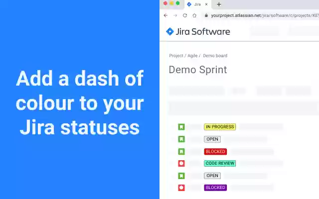 Jira Status Colours from Chrome web store to be run with OffiDocs Chromium online Jira Status Colours from Chrome web store to be run with OffiDocs Chromium online