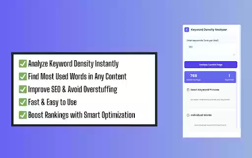 Keyword Density Word Frequency Analyzer from Chrome web store to be run with OffiDocs Chromium online Keyword Density Word Frequency Analyzer from Chrome web store to be run with OffiDocs Chromium online