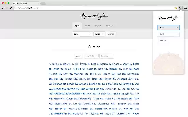 Kuran Ayetleri from Chrome web store to be run with OffiDocs Chromium online Kuran Ayetleri from Chrome web store to be run with OffiDocs Chromium online
