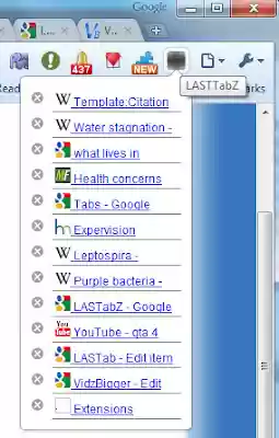 Last Tabs from Chrome web store to be run with OffiDocs Chromium online Last Tabs from Chrome web store to be run with OffiDocs Chromium online