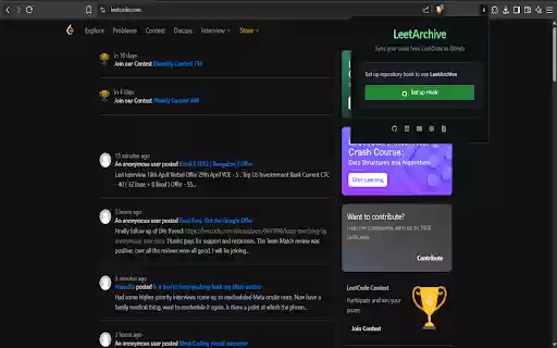 LeetArchive from Chrome web store to be run with OffiDocs Chromium online LeetArchive from Chrome web store to be run with OffiDocs Chromium online