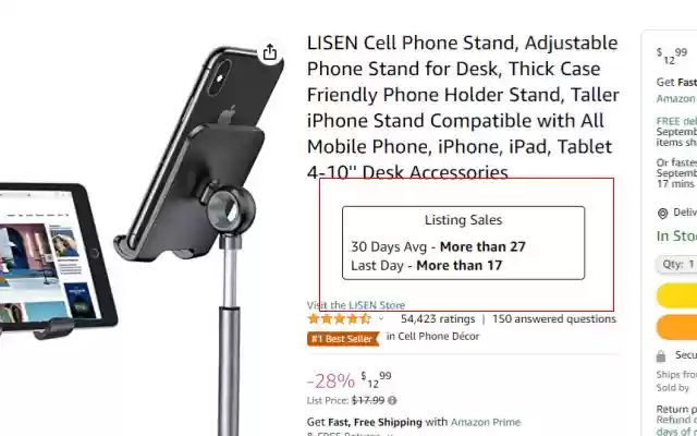 Listing Sales Amazon from Chrome web store to be run with OffiDocs Chromium online Listing Sales Amazon from Chrome web store to be run with OffiDocs Chromium online