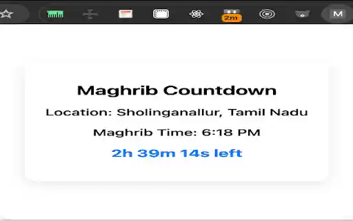 Maghrib Countdown from Chrome web store to be run with OffiDocs Chromium online Maghrib Countdown from Chrome web store to be run with OffiDocs Chromium online