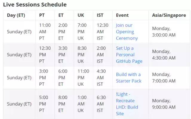 Major League Hacking Timezone Automator from Chrome web store to be run with OffiDocs Chromium online Major League Hacking Timezone Automator from Chrome web store to be run with OffiDocs Chromium online