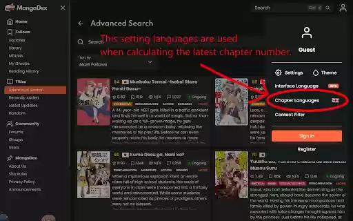 MangaDex helpers from Chrome web store to be run with OffiDocs Chromium online MangaDex helpers from Chrome web store to be run with OffiDocs Chromium online