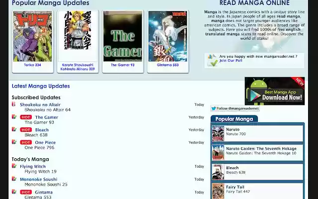 Manga Subscriber from Chrome web store to be run with OffiDocs Chromium online Manga Subscriber from Chrome web store to be run with OffiDocs Chromium online