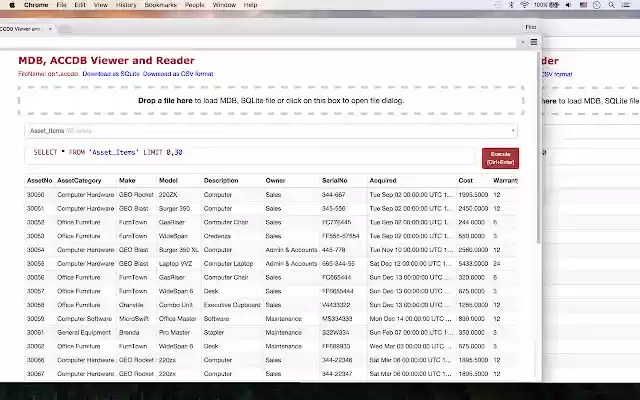 MDB, ACCDB Viewer and Reader from Chrome web store to be run with OffiDocs Chromium online MDB, ACCDB Viewer and Reader from Chrome web store to be run with OffiDocs Chromium online