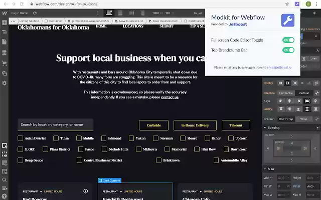Modkit for Webflow from Chrome web store to be run with OffiDocs Chromium online Modkit for Webflow from Chrome web store to be run with OffiDocs Chromium online