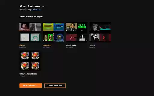Musi Archiver from Chrome web store to be run with OffiDocs Chromium online Musi Archiver from Chrome web store to be run with OffiDocs Chromium online