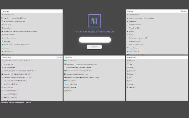 My Bookmarks Organizer from Chrome web store to be run with OffiDocs Chromium online My Bookmarks Organizer from Chrome web store to be run with OffiDocs Chromium online