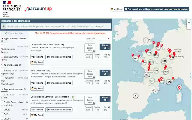 My Road pour Parcoursup from Chrome web store to be run with OffiDocs Chromium online My Road pour Parcoursup from Chrome web store to be run with OffiDocs Chromium online