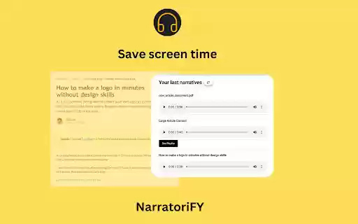 Narratorify: AI Text to Speech Turning your Articles into Podcast from Chrome web store to be run with OffiDocs Chromium online Narratorify: AI Text to Speech Turning your Articles into Podcast from Chrome web store to be run with OffiDocs Chromium online