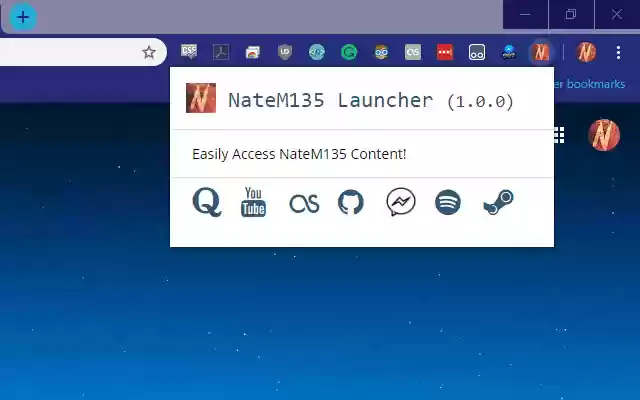 NateM135 Launcher from Chrome web store to be run with OffiDocs Chromium online NateM135 Launcher from Chrome web store to be run with OffiDocs Chromium online