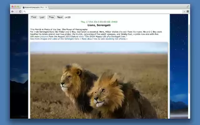 National Geographic Photo of the day from Chrome web store to be run with OffiDocs Chromium online National Geographic Photo of the day from Chrome web store to be run with OffiDocs Chromium online