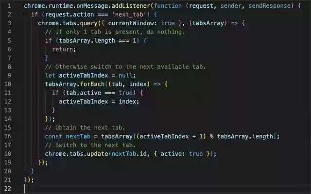 Next Tab on Click from Chrome web store to be run with OffiDocs Chromium online Next Tab on Click from Chrome web store to be run with OffiDocs Chromium online