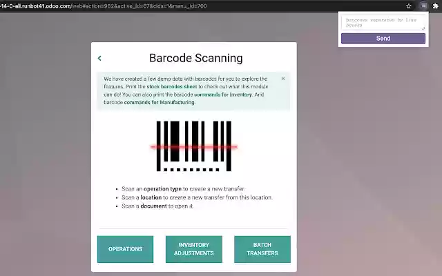 Odoo Barcode from Chrome web store to be run with OffiDocs Chromium online Odoo Barcode from Chrome web store to be run with OffiDocs Chromium online