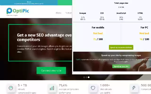 Page Speed checker by OptiPic.io from Chrome web store to be run with OffiDocs Chromium online Page Speed checker by OptiPic.io from Chrome web store to be run with OffiDocs Chromium online