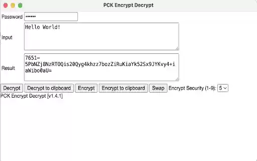 PCK Encrypt Decrypt from Chrome web store to be run with OffiDocs Chromium online PCK Encrypt Decrypt from Chrome web store to be run with OffiDocs Chromium online