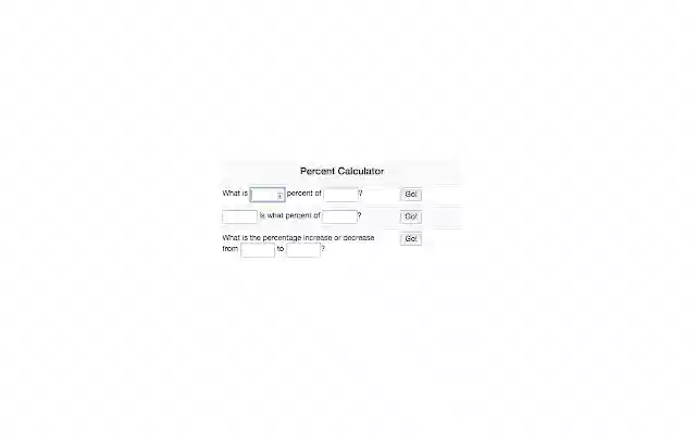 Percent Calculator from Chrome web store to be run with OffiDocs Chromium online Percent Calculator from Chrome web store to be run with OffiDocs Chromium online