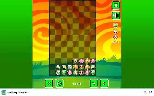 Pet Party Columns Game Can you complete the game by aligning all animals? from Chrome web store to be run with OffiDocs Chromium online Pet Party Columns Game Can you complete the game by aligning all animals? from Chrome web store to be run with OffiDocs Chromium online