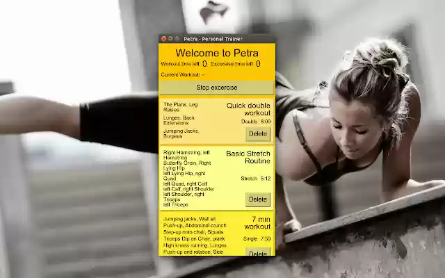 Petra Unsupported Personal trainer! from Chrome web store to be run with OffiDocs Chromium online Petra Unsupported Personal trainer! from Chrome web store to be run with OffiDocs Chromium online