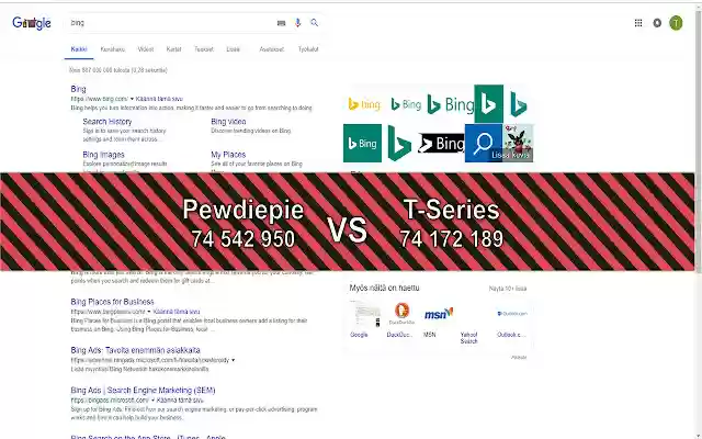 Pewdiepie vs T Series from Chrome web store to be run with OffiDocs Chromium online Pewdiepie vs T Series from Chrome web store to be run with OffiDocs Chromium online
