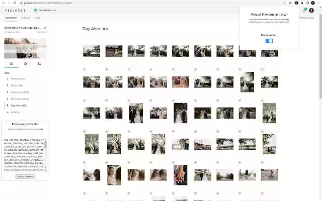 Pixieset Filename Extractor from Chrome web store to be run with OffiDocs Chromium online Pixieset Filename Extractor from Chrome web store to be run with OffiDocs Chromium online