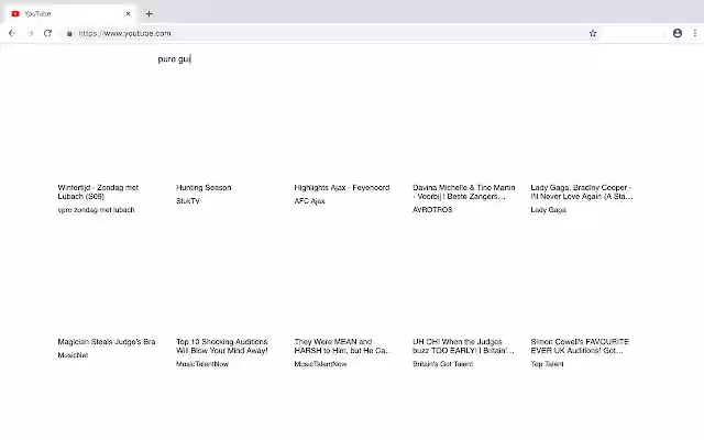 Pure YouTube GUI from Chrome web store to be run with OffiDocs Chromium online Pure YouTube GUI from Chrome web store to be run with OffiDocs Chromium online