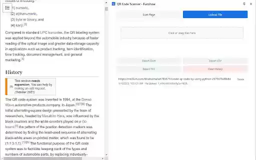QR Code Scanner Funshow from Chrome web store to be run with OffiDocs Chromium online QR Code Scanner Funshow from Chrome web store to be run with OffiDocs Chromium online