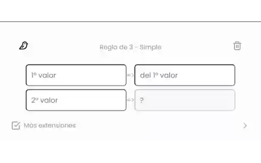 Regla de 3 Simple from Chrome web store to be run with OffiDocs Chromium online Regla de 3 Simple from Chrome web store to be run with OffiDocs Chromium online