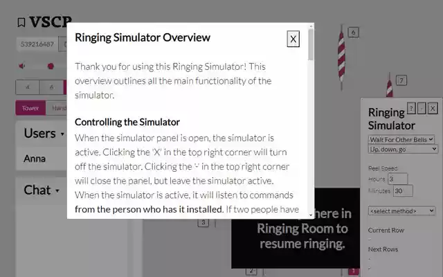 RingingRoom Simulator from Chrome web store to be run with OffiDocs Chromium online RingingRoom Simulator from Chrome web store to be run with OffiDocs Chromium online