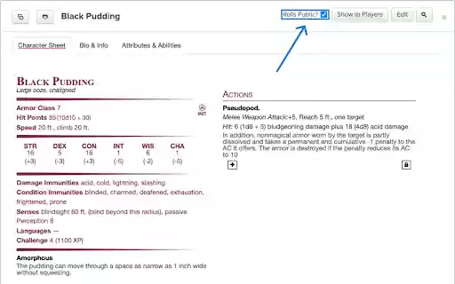 Roll20 Easy GM Rolls from Chrome web store to be run with OffiDocs Chromium online Roll20 Easy GM Rolls from Chrome web store to be run with OffiDocs Chromium online