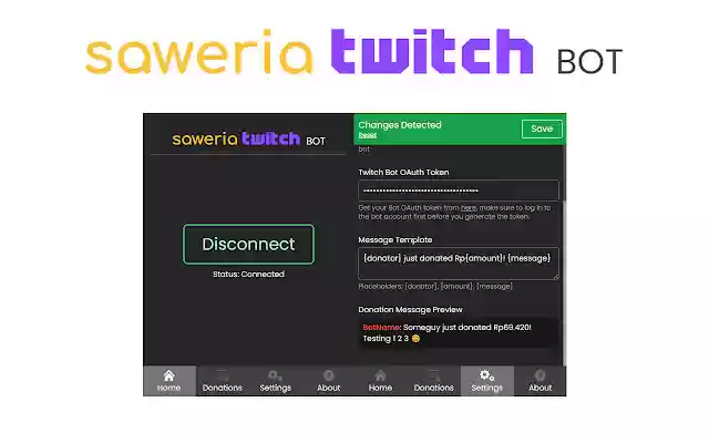 Saweria Twitch Bot from Chrome web store to be run with OffiDocs Chromium online Saweria Twitch Bot from Chrome web store to be run with OffiDocs Chromium online
