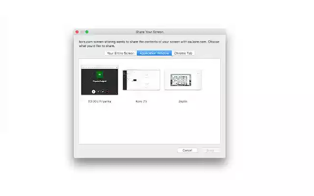 Screen Share Extension for the Kore App from Chrome web store to be run with OffiDocs Chromium online Screen Share Extension for the Kore App from Chrome web store to be run with OffiDocs Chromium online