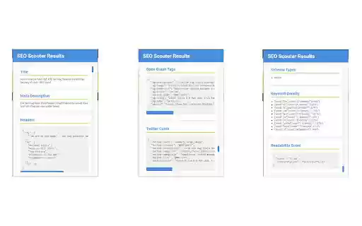 SEO Scouter: Free On Page Analyzer from Chrome web store to be run with OffiDocs Chromium online SEO Scouter: Free On Page Analyzer from Chrome web store to be run with OffiDocs Chromium online