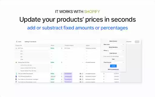 Shopify Massive Editor from Chrome web store to be run with OffiDocs Chromium online Shopify Massive Editor from Chrome web store to be run with OffiDocs Chromium online
